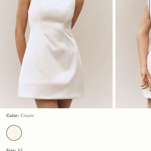 Elegant Cream Sleeveless Dress